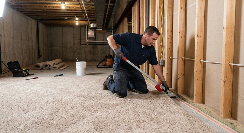 Basement Carpet Stretching in Alpharetta, GA